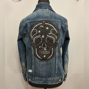 Skull Embellished Levi’s Jean Jacket, size S